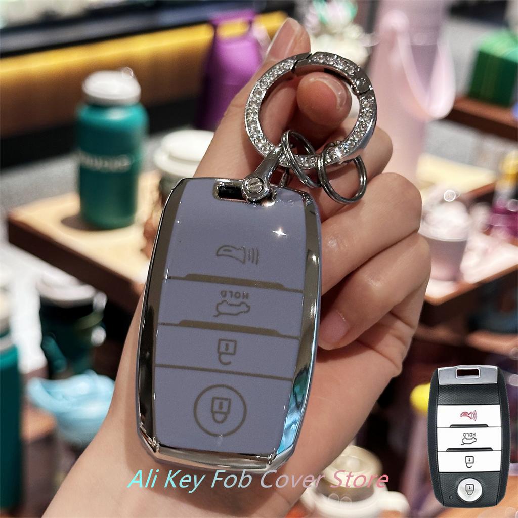 Key Fob Cover for Kia Forte Koup Niro Optima Rio Sorento Soul Sportage Keychain Lanyard Ljcmw22