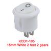 10 PIEZAS Interruptor Circular Tipo Barco con Lámpara 3 Pines/2 Pines KCD1-105 Interruptor Basculante de Segunda y Tercera Velocidad con Interruptores de Luz4