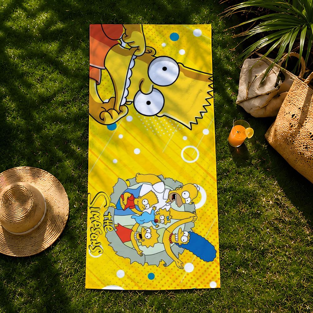 Cartoon T-The S-Simpsons Towel beach towel, quick drying absorbent bath towel for Swim,Gym,Camping,Outdoor
