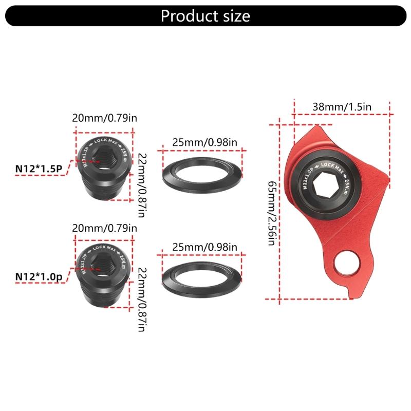 Mountain Bicycles Rear Gear Mech Tail Hook Universal Derailleur Hanger Replacement Bike Derailleur Hook Adaptor