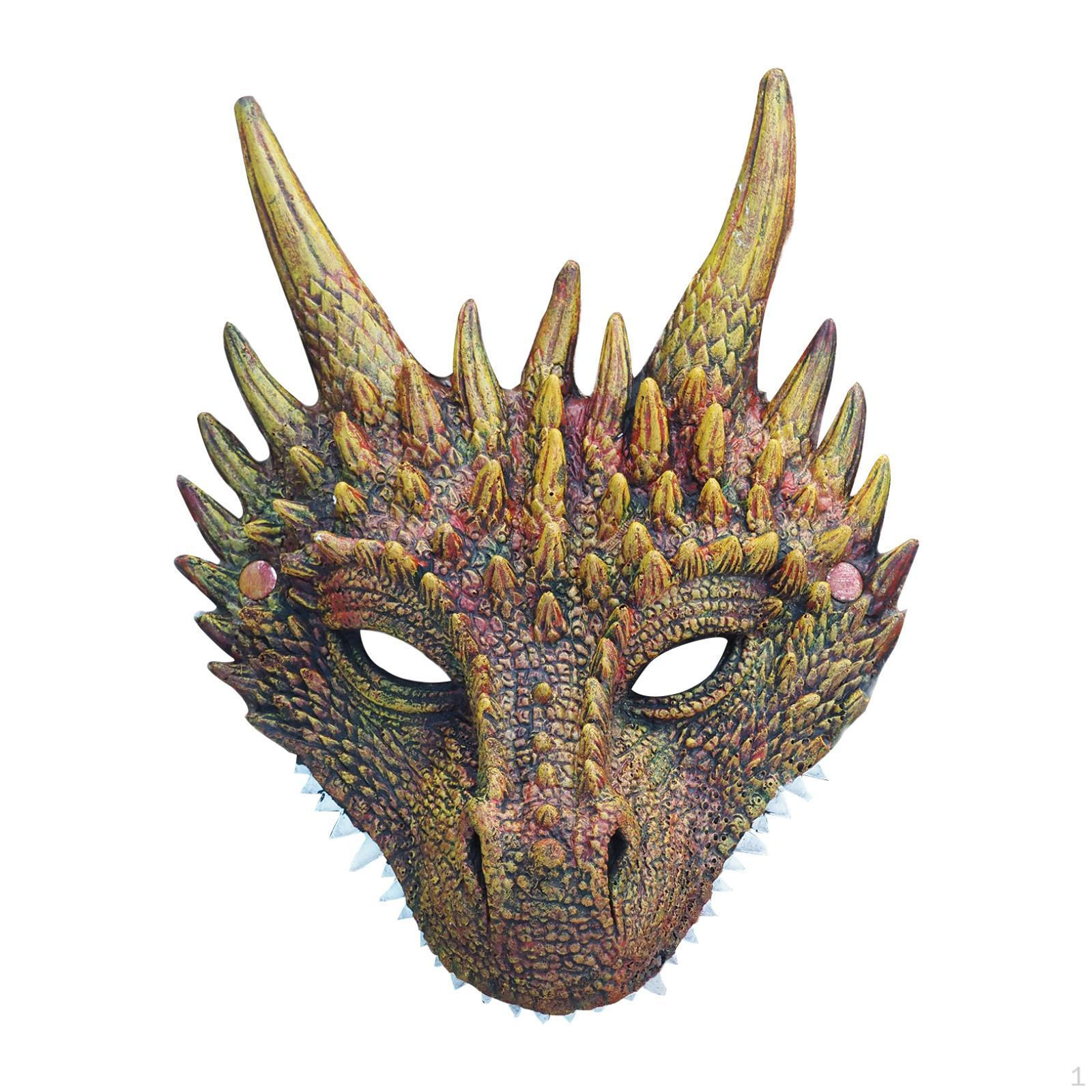 

3D маска дракона косплей костюм полное лицо для вечеринки фестиваль ролевые игры золотой