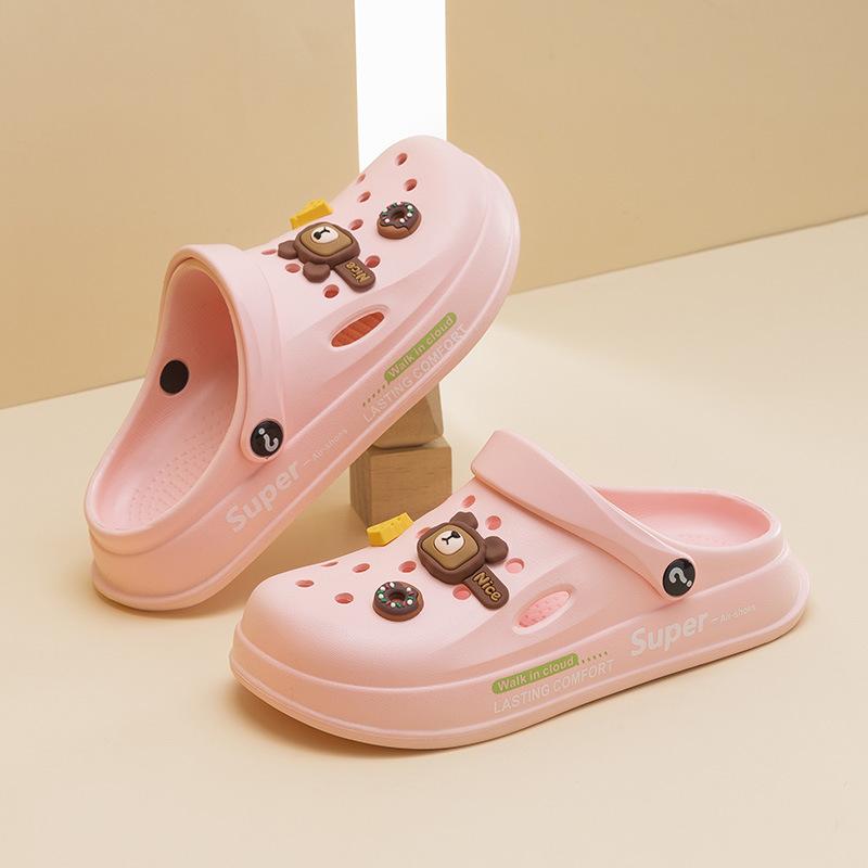 

ЕВА женские летние студенческие корейская версия для улицы сумка медсестры голова мягкая подошва нескользящие пляжные парные крутые тапочки 39/40