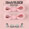 1 Pair of Durable Metal Round Elastic No-Tie Shoelaces, High Elasticity for Easy Wear & Removal, Adjustable Fit for Boots, Shoe Accessories