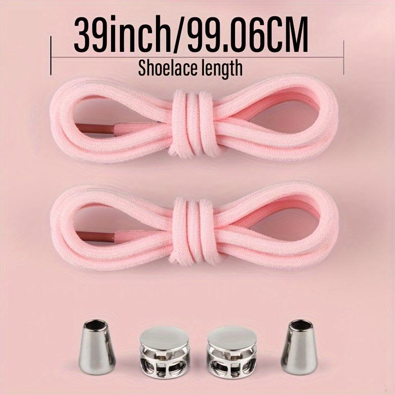 1 Pair of Durable Metal Round Elastic No-Tie Shoelaces, High Elasticity for Easy Wear & Removal, Adjustable Fit for Boots, Shoe Accessories