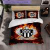 OGC Nice FC Themed Bedding 3Pcs Duvet Cover Set Decorative Bed Linen For Teen Room Home Decoration