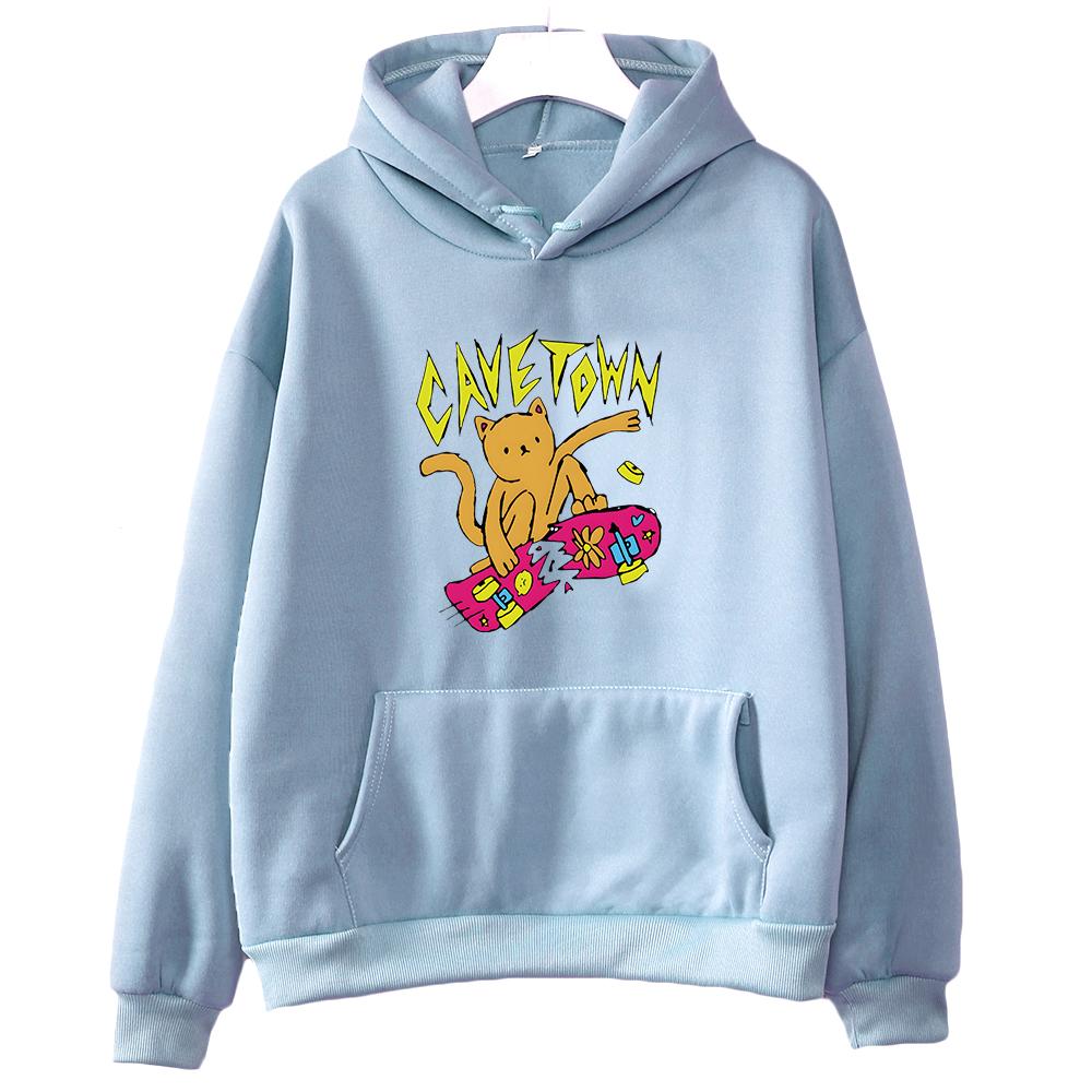 Cavetown Cat Hoodie Kawaii Cartoon Printed Sweatshirts Casual Long Sleeve Graphic Pullovers with Hooded Women Hoodies Music Tops