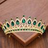Vintage Barokke Koningin Kroon en Tiara Kristal Strass Kroon Bruids Diadeem Haar Sieraden Bruiloft Haaraccessoires Feest Tiara's