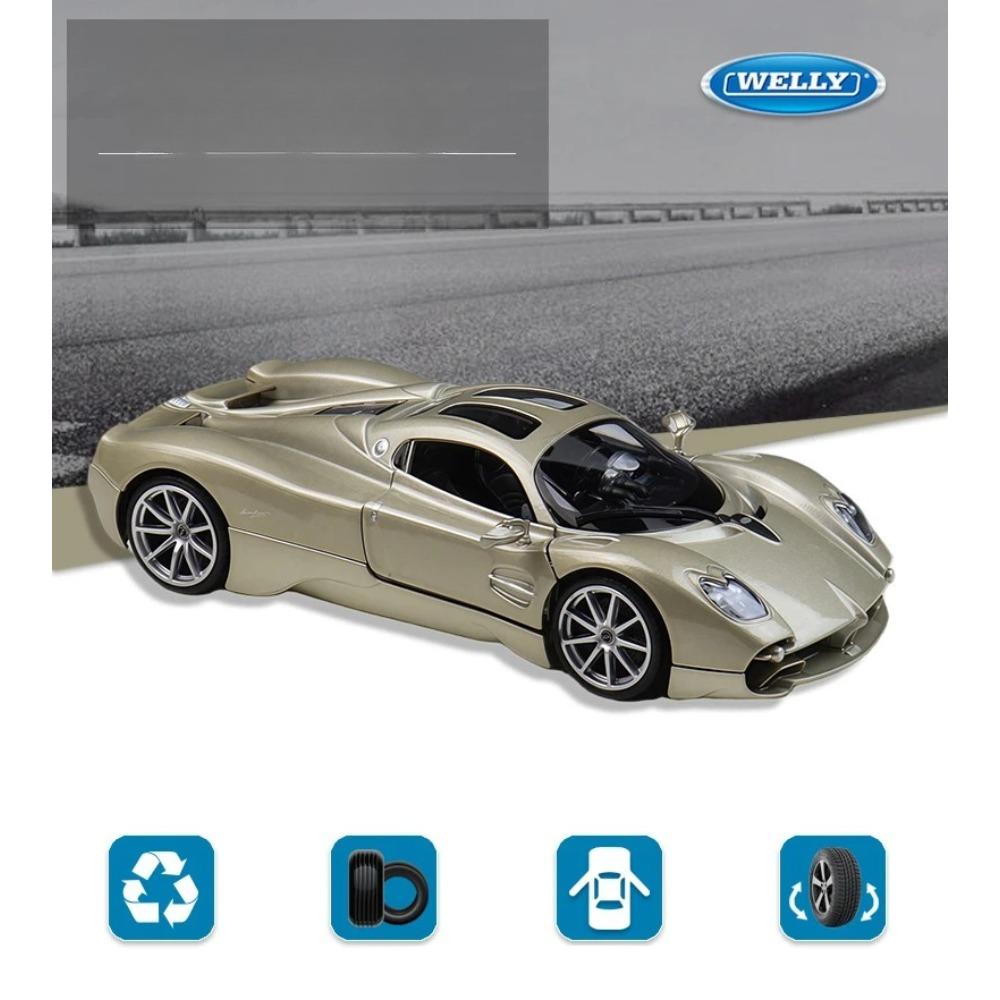 WELLY 1/24 Pagani Utopia Alloy Diecast Metal Scale Model Car Miniature Car Model Static Children Toy Car Vehicle Gifts