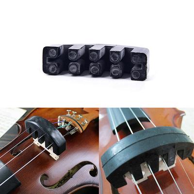 1 Pieza Sordina de Práctica para Violín Goma Negra Pesada Silenciador de Violín Acústico Eléctrico