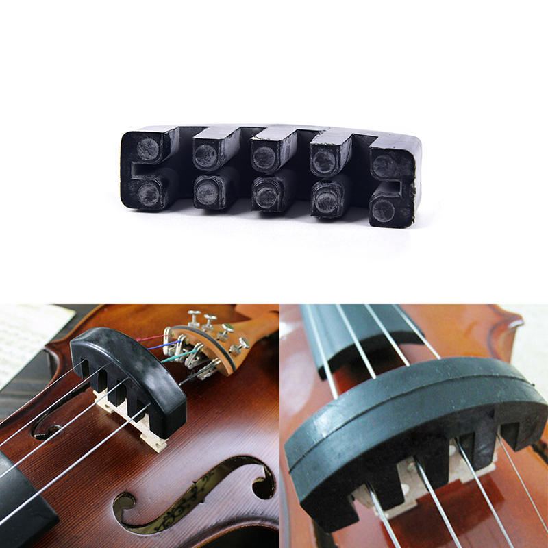 1Pc Violin Practice Mute Heavy Black Rubber Violin Silencer Acoustic Electric