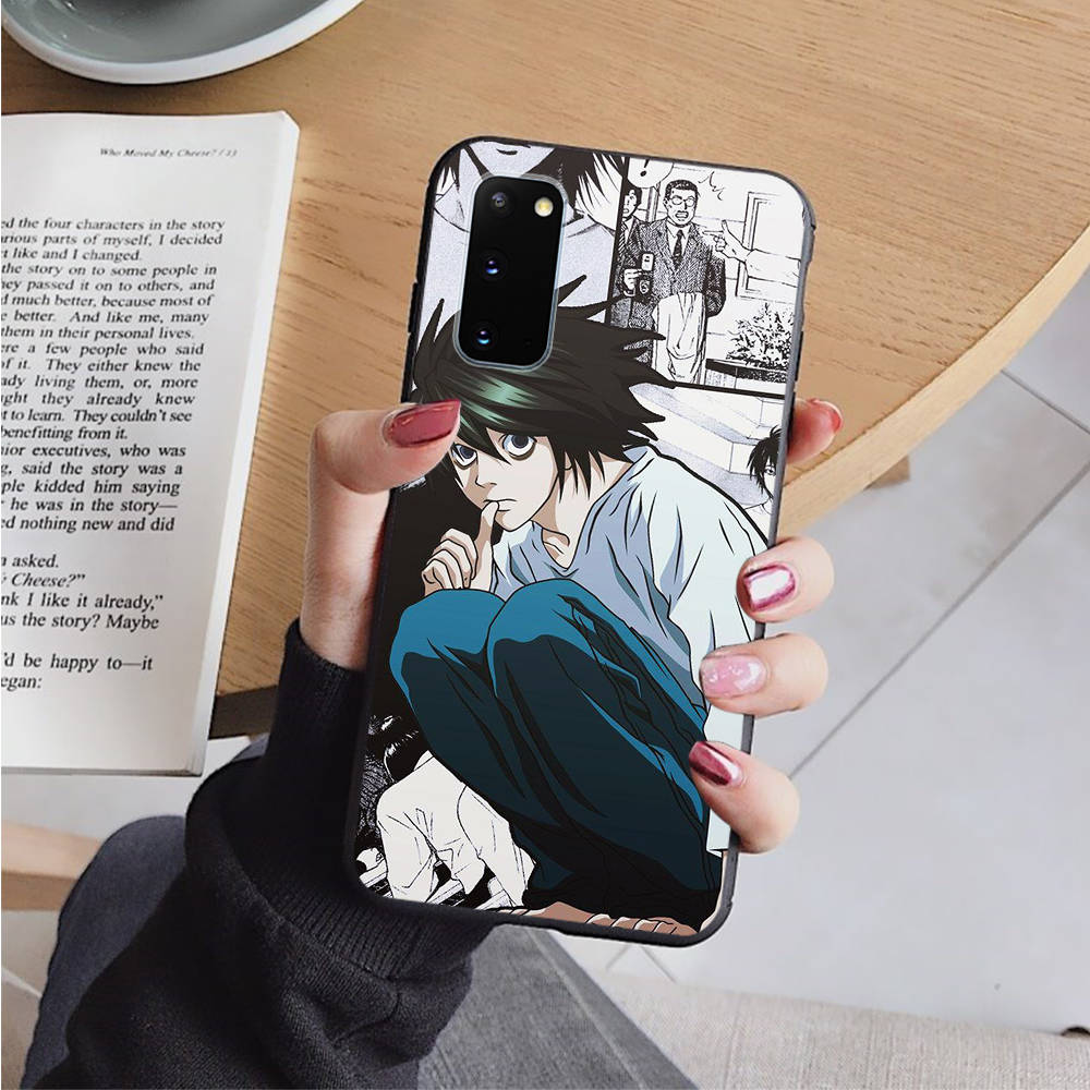 Husă neagră AD88 Death Note pentru OPPO Reno 8 6 5 4 Pro Find X3 A17 A31 A38 A40 A53 A54 A55 A74 A76 A78 A77 A80 A94 A95 A96 Pro Sofe Cover