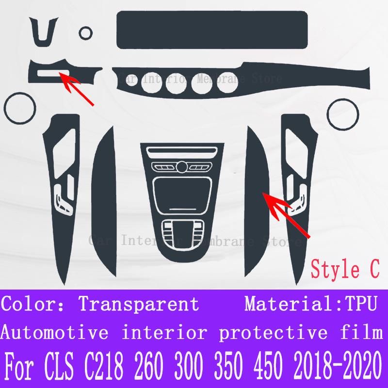 For CLS C218 260 300 350 450 2018- Gearbox Panel Navigation Automotive Interior Screen Protective Film TPU Anti-Scratch