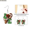 2D Flat Football Acrylic Dangle Earrings, I Love (heart) Football Design for Game Day Pro, College, High School Games