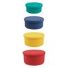 Silicone Compact Stackable Simple Round Lunch Boxes for Kids Camping Student