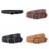 Genuine Leather Womens Belt With Metal Pin Buckle For Casual Or Office Wear