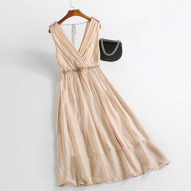 Women's Heavyweight Mulberry Silk Slip Dress - 2025 Summer High-End Beachwear