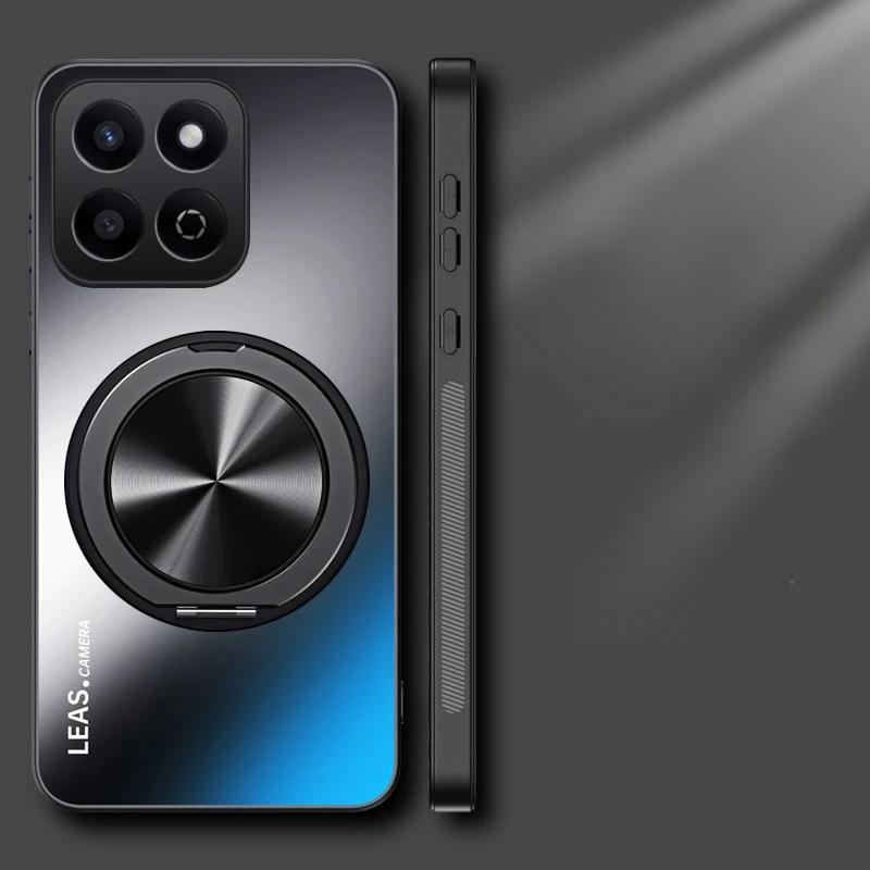 

Для Honor X6C AG Матовый Магнитный Держатель-Подставка Чехол для Телефона Для Honor X9C Smart X7C X8C X9B X8B X7B X6B Ударопрочная Твердая Задняя Крышка Бампер for Honor X8C чёрный