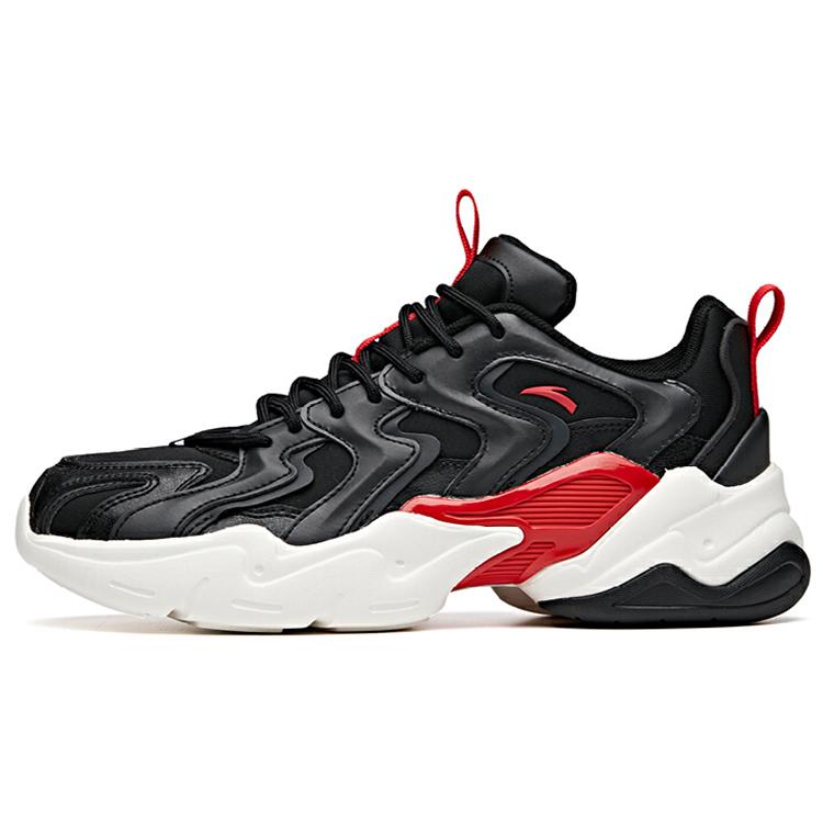 New Anta Full Credit Anti Slip Wear Resistant Low Top Chunky Sneakers Men's Black 112018882-2