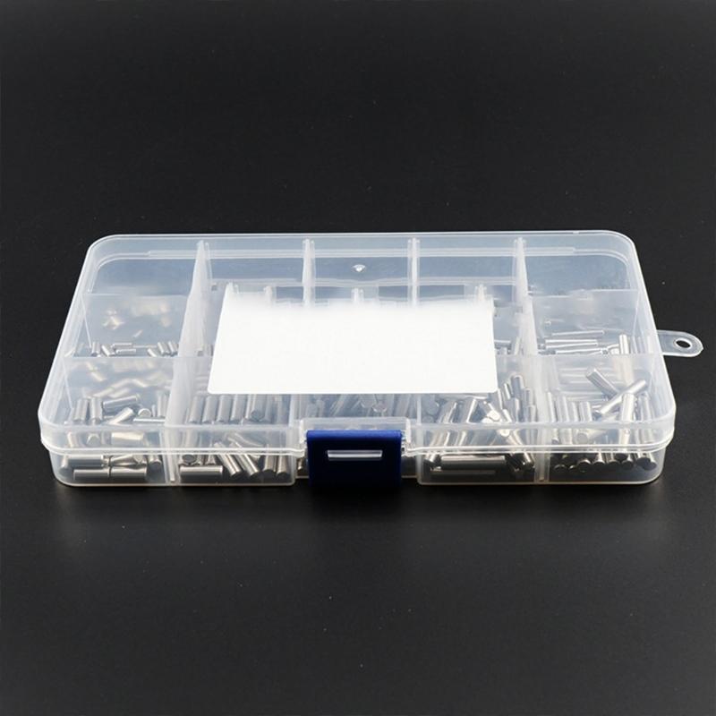 450Pcs Dowel Pin Stainless Steel Peg Support Shelves Silver Tone Locating Dowel M2 M3 M4 Slotted Pin Assortment Kit