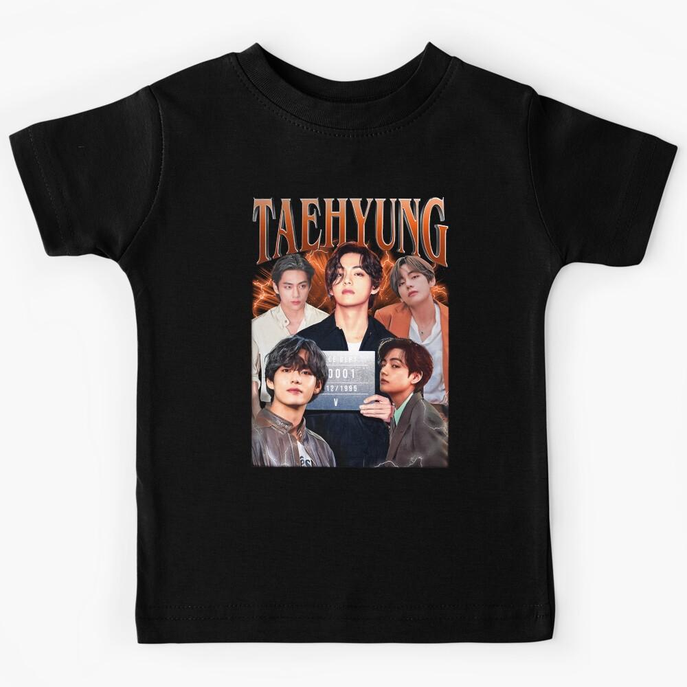 Taehyung Retro 90s Bootleg Kids T-Shirt 110