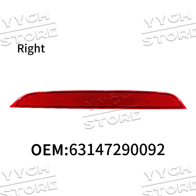 Car Rear Bumper Warning Reflective Strips Reflector Lamp OEM:63147290091 63147290092 For BMW X5 F15 2014 2015 2016 2017 2018