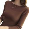 New Long Sleeve Pullover Knitted Women Sweater Casual O Neck Bottoming Shirt Simple Fashion Elegant Inner Spring Autumn Top Slim Fit Knitted Sweaters
