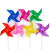20PCS/Set Assorted Mixed Color 19CM Size Plastic Windmills  Self-assembly Windmill Party Decoration Game Props Carnival Gift ZYF