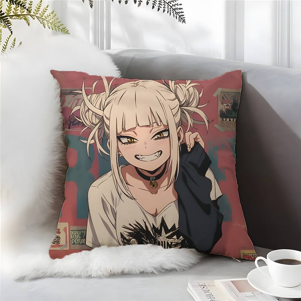 M-My Hero Academia-MT Himiko Toga Kissenbezug Komfort Sofa Bett Seidig Elegant Versteckter Reißverschluss Kissenkissenbezug