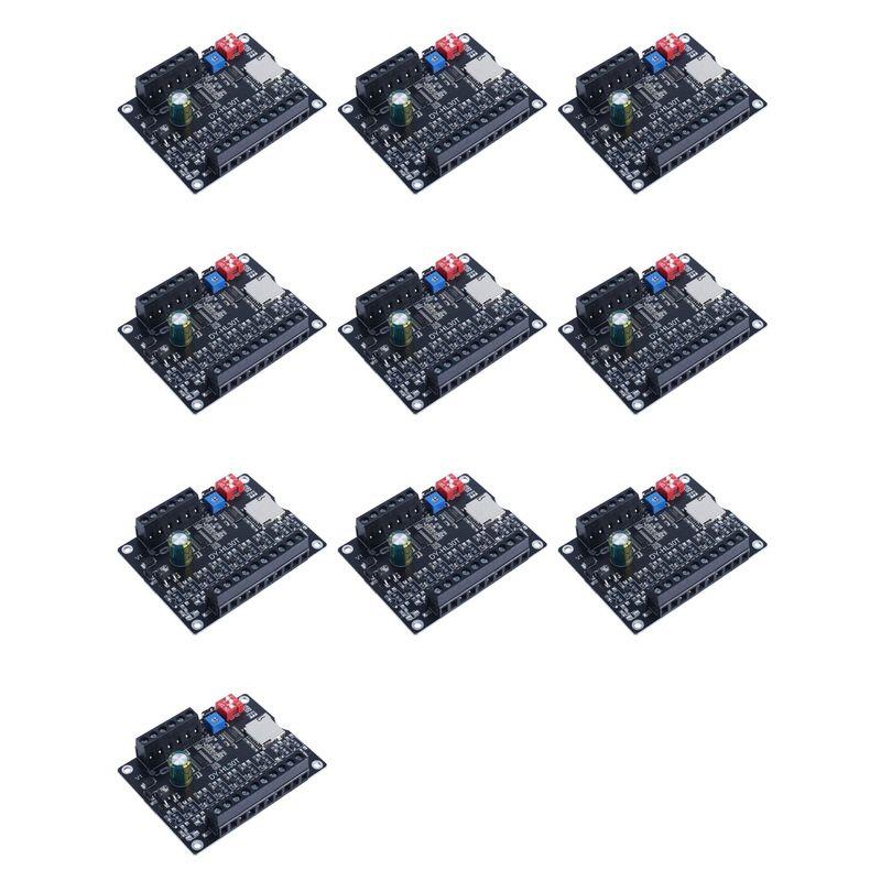 ABSY 10X 30W MP3 Voice Playback Module DY-L30T 9 Trigger Player Power Amplifier Board TF Card 32G Max WAV DC 12V 24V MP3 A