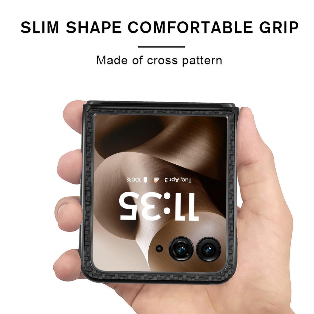 Etui do MOTO Razr 70 Ultra 5G 2026 Razr70 Razr 60 50 Ultra Razr60 Razr50 Pokrowiec Ochronny Cienkie z Teksturą Włókna Węglowego Coque Capa