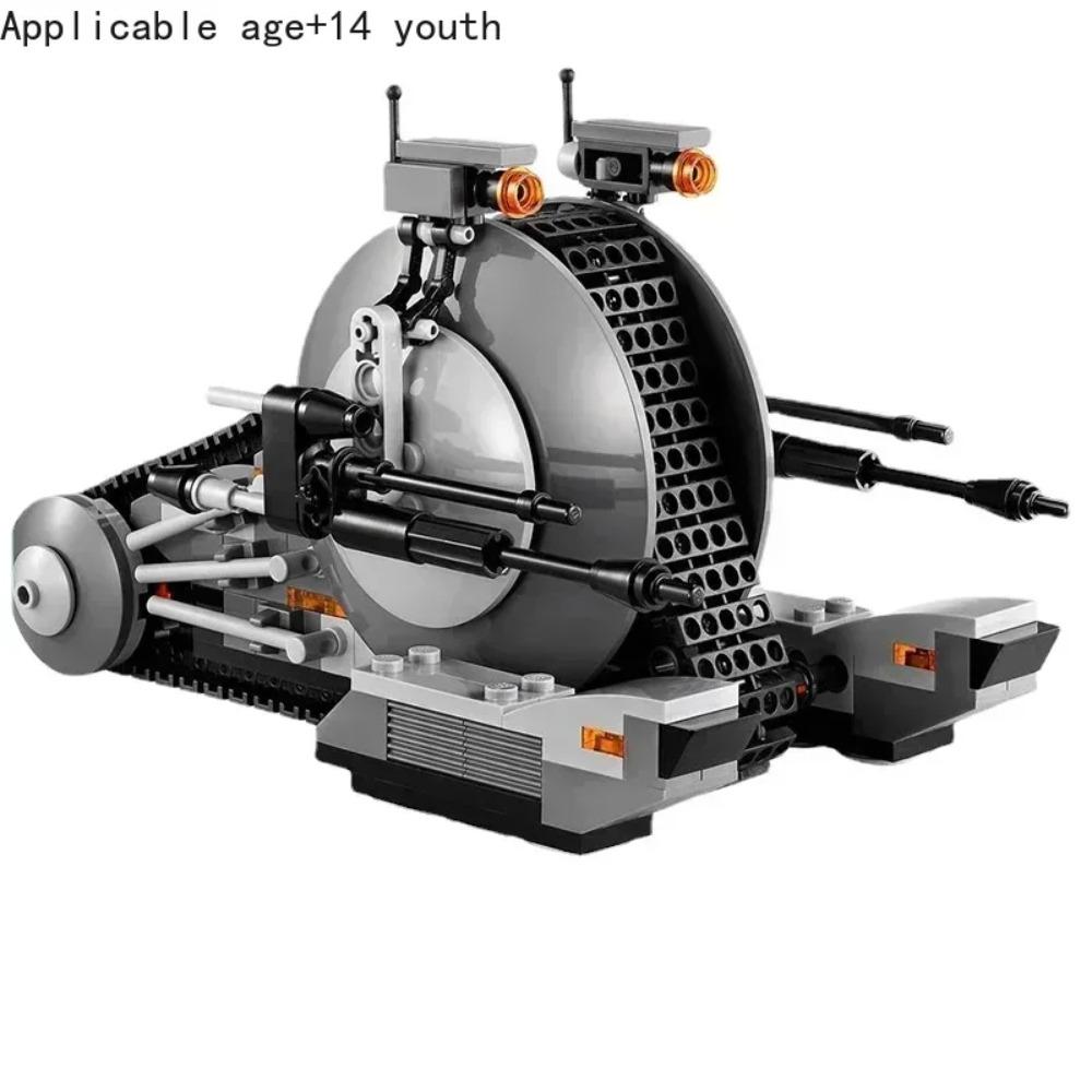 2025 In-stock New Space Hegemony Movie Scene Tank Droid Building Block Model DIY Assembly Toy Children Birthday Gift MOC-75015