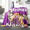 Custom Name Princesses Gowns flannel Blanket for Super Soft Cute Comfort Blanket for Travel Bedding Couch Sofa Blanket
