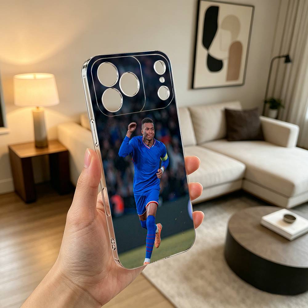 F-Football Star MbappeS-S Phone Case For iPhone 17 16 15 14 13 12 11 Mini Pro Max Plus Transparent Cover