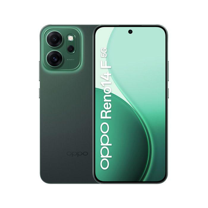 Oppo Reno14 F 5G Green: Android 15 Smartphone, 8GB RAM, 256GB, 6000mAh Battery
