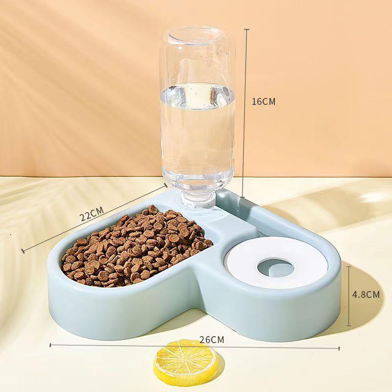 Pet Bowl Saves Space and Reduces Rollover Wet Mouth Cat Bowl Pet Automatic Water Dispenser Pet Food Basin Dog Bowl