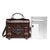 SHELKSBAG Steampunk Leather Messenger Bags for Woman 2025 Fashion Punk Single Shoulder Bags Rivets Crossbody Tote Handbag Pack