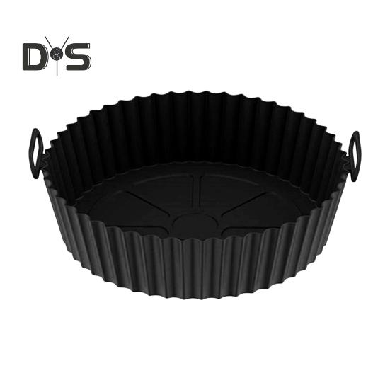 Silicone Frying Liners Air Circulation Baking Tray Dual-sided Cooking Pan Grease-free Air Fryer Basket Kitchen Accessory