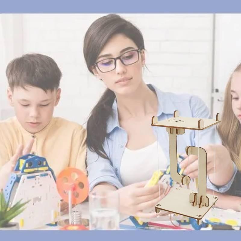 Diy Wooden Tension Structure Science Experiment Invention Set Educational Brain Teaser