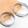 Easy Demold Baking Rings Tarts Molds Professional Stainless Steel Round Baking Rings Cake Mould for Tarts and Eggs