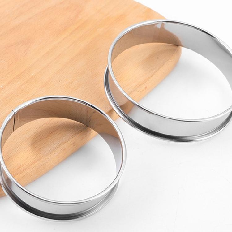 Easy Demold Baking Rings Tarts Molds Professional Stainless Steel Round Baking Rings Cake Mould for Tarts and Eggs