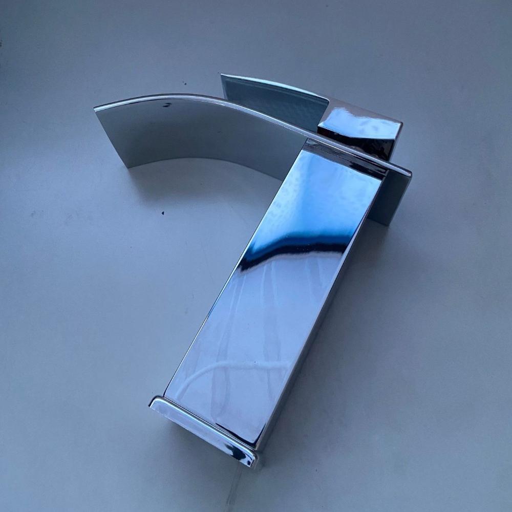 Wasserfall Waschbecken Edelstahl Hoch und Niedrig Armatur Schwarz Heiß und Kalt Toilette Waschbecken Badezimmer Zuhause