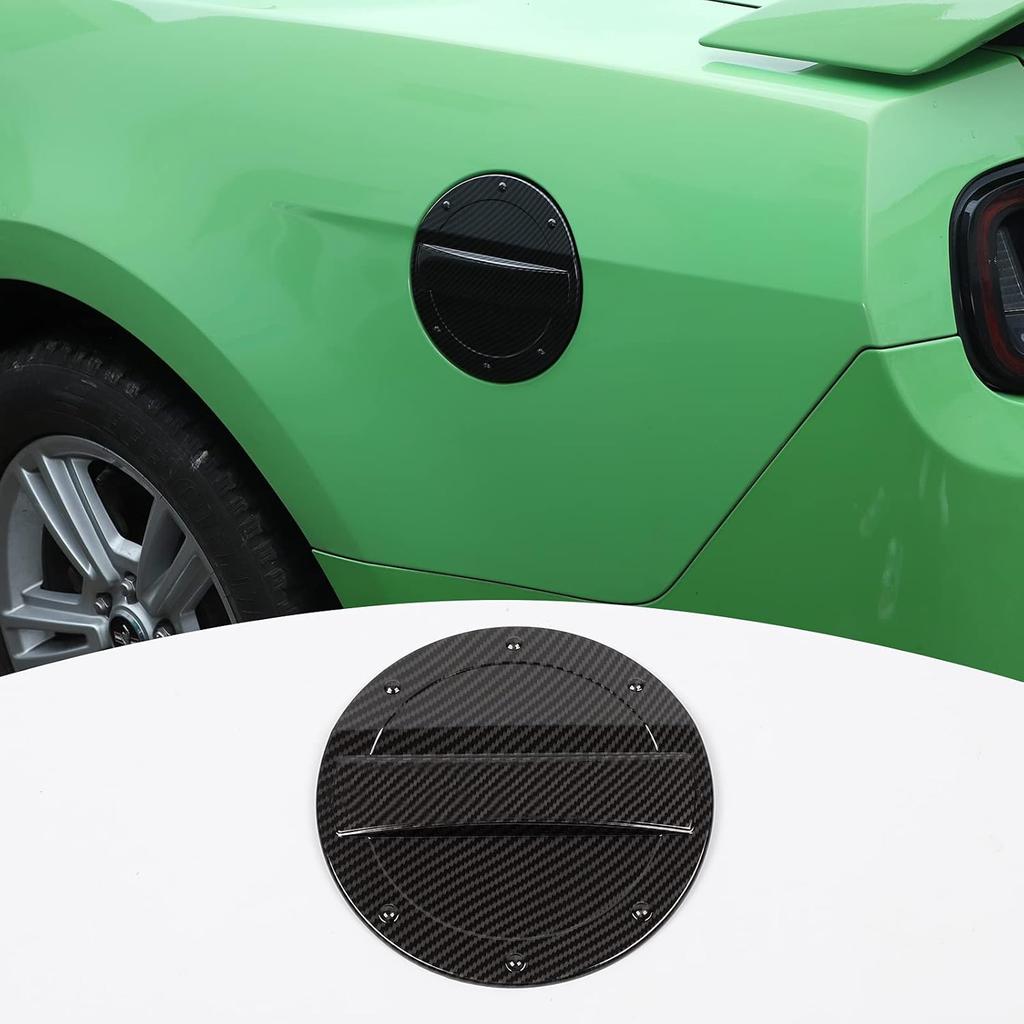 JeCar for Mustang Carbon Fiber Trim Accessories Fit for 2010-2014 Ford Mustang Fuel Door Cover Decoration Gas Cap Cover Trim (It Is Not A Gas Cap
