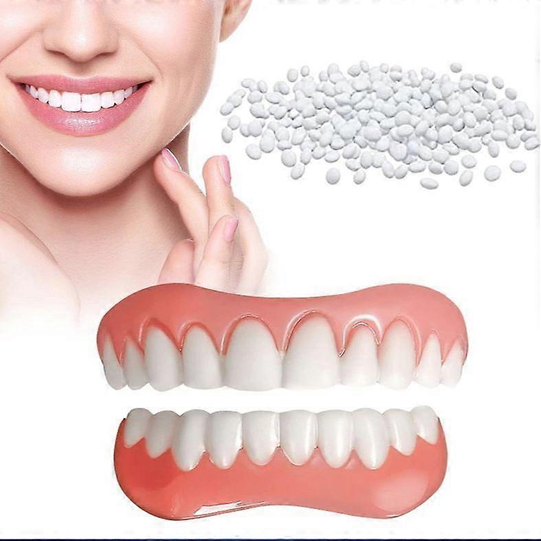 Silicone Reline Denture Set, Professional Denture Silicone Reline Kit, Upper and Lower Veneer, Soft and Comfortable Dentures, Renew Your Smile, Rebuil