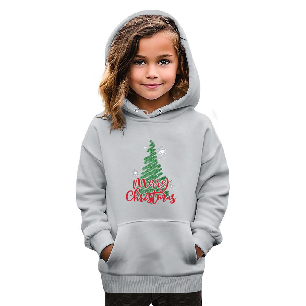 Sweatshirts For Teen Girls Hoodies Long Sleeve Drawstring Pullover Cute Oversized Hoodie Christmas Day