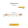High-Grade No-Drill Adhesive Solid Wood Door Hook Rack for Bathroom and Entryway