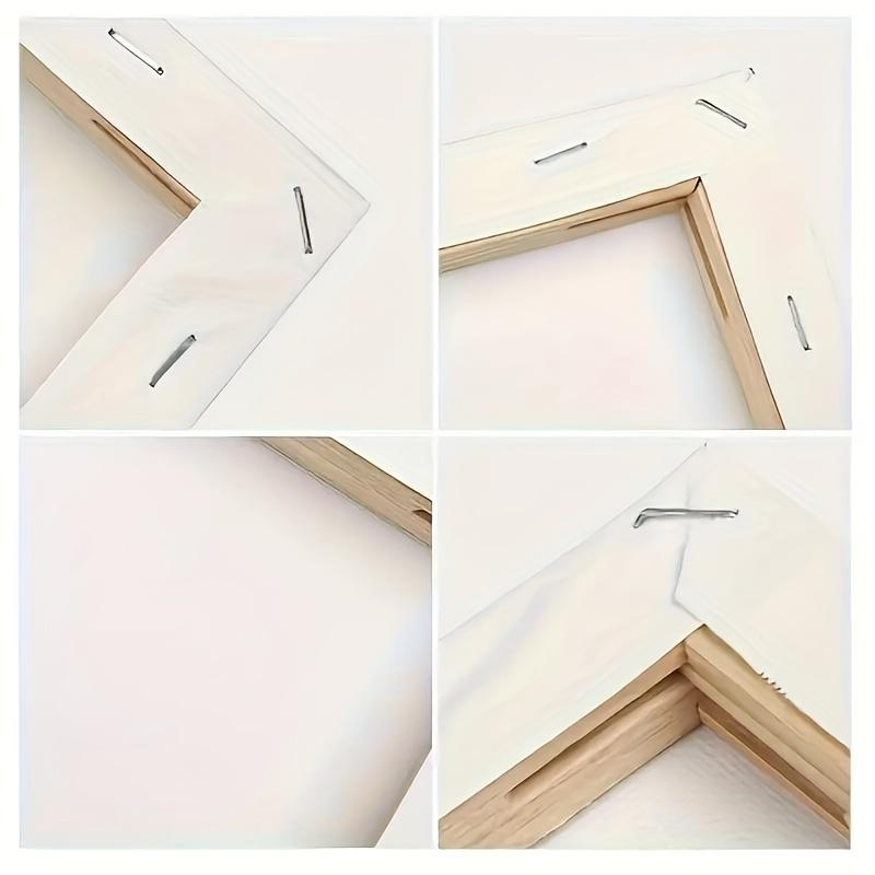 4 ks 8x10"" balenie vopred natiahnutého plátna – Profesionálne štvorcové plátna zo 100 % bavlny – Trojitý základný náter na maľovanie – Ldeal pre umelcov a hobby