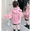 Giacca invernale per bambini e bambine, cappotti in pelliccia sintetica, spessa e calda, tuta da neve con cappuccio, parka, abbigliamento per bambini