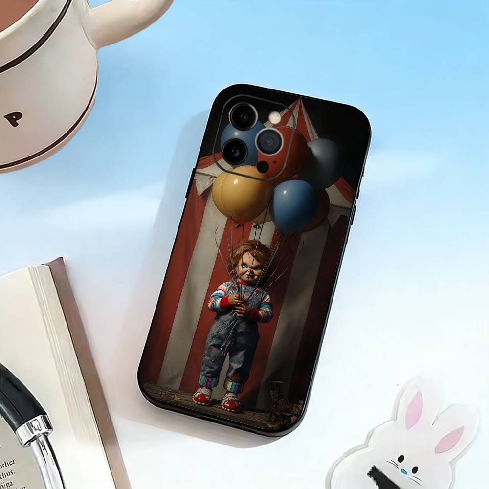 Chucky Scary Doll  Phone Case For iPhone 17, 16,15,14,13,12,11 Plus,Pro Max, Others Soft Black Cover