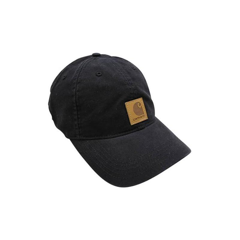 carhartt Gewaschenes und distressed Street Hip-Hop Markenlogo Baumwolle Baseballkappe Herrenstil Schwarz F - Ohne Box