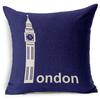 British Style Cushion Cover England London Sofa Car Decorative Pillowcase Cotton And Linen Home Decor Pillow Funda De Almohada